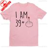 I Am 39 Middle Finger Shirt I 40th Birthday Gifts For Wounisex 40th Birthday For Her Funny Gift Harajuku Graphic T Shirts Cotton