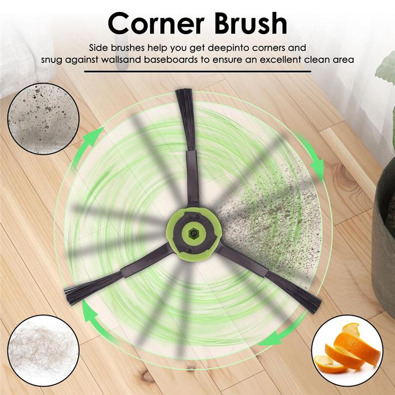 A74E-For Irobot Roomba Combo J7+ J9+ Dust Bag Drum Side Brush Set Replacement Kit For Robot Vacuum Cleaner Accessories