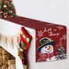Christmas Table Flag Santa Claus Snowman Snow Scene Home Tablecloth New Year Gift Christmas Decorations 2023 Christmas Supplies