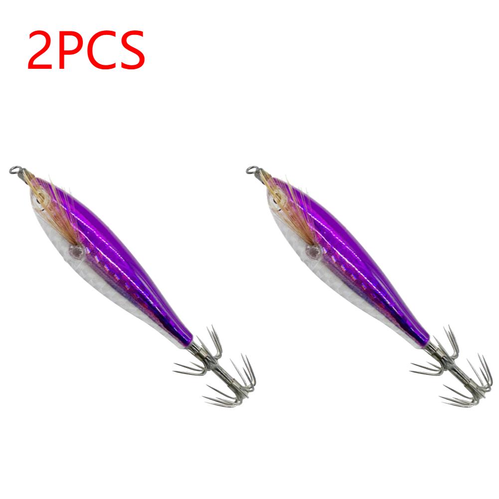 1-3Pcs 5.5g Laser Luminous Floating Horizontal Wood Shrimp Lure Hook Fishing Tackles Simulation Squid Hook Cuttlefish Fish Baits