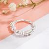 irregular silver flake pearl ring