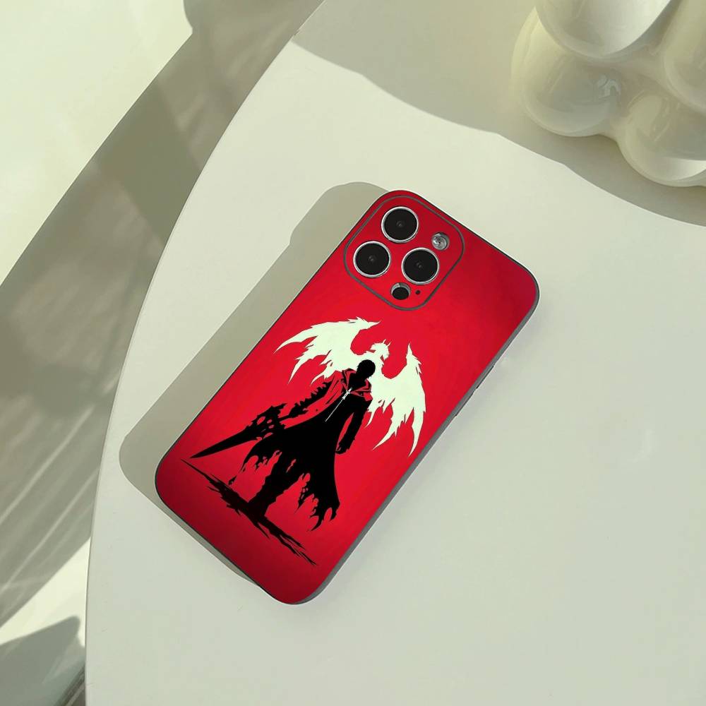 D- Dante Devil May C-Cry 2-  -DMC2 Phone Case For iPhone 17,16,15,14,13,12,11 Pro Max,16Plus,XS Soft Black Cover