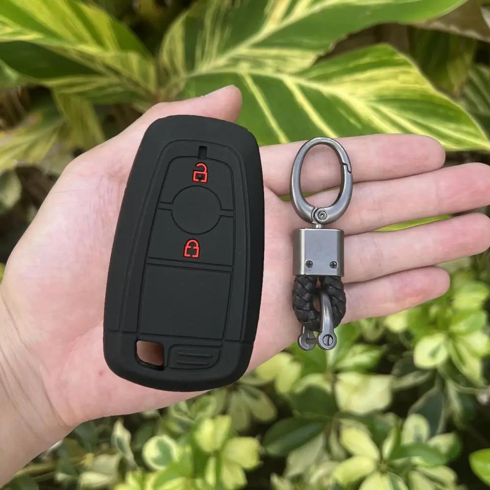 Silikon Auto Schlüsselhülle Etui Für Ford Maverick Focus Edge Explorer Expedition Everest Fusion Mondeo Mustang Raptor Bronco Schlüssel
