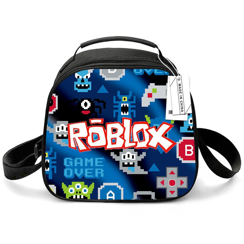 Lunch Bag Primary School Picnic Bag Round Ice Pack Rob Ross Printed Shoulder Portable Cartoon Meal Bag
