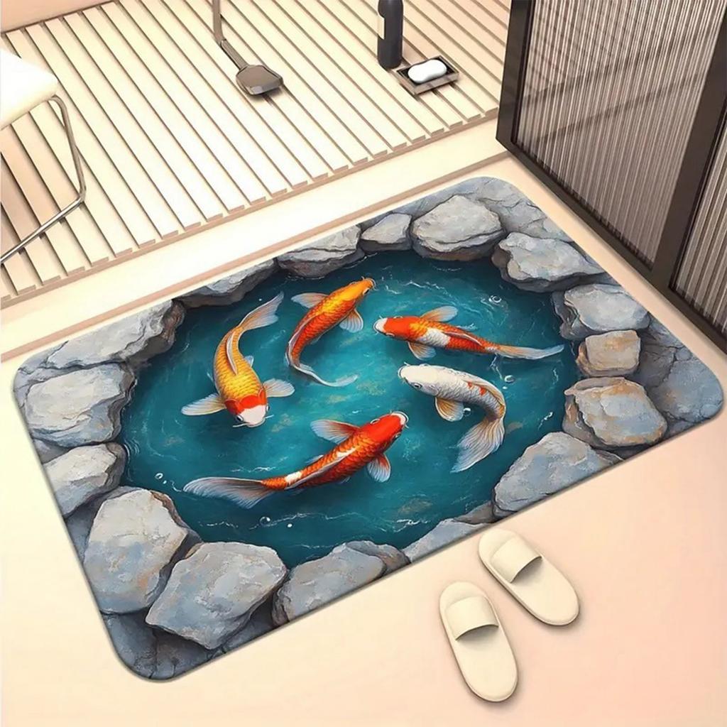 Printed Kitchen Floor Mat, Bathroom Floor Mat, Washable Door Mat At The Entrance