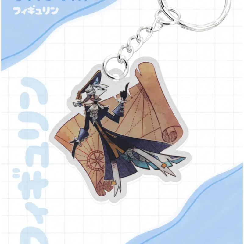 Acrylic Key Buckle for Helluva Boss Moxxie Millie Stolas Beelzebub Stella Anime Theme Acrylic Creative Keychain Pendant Gift