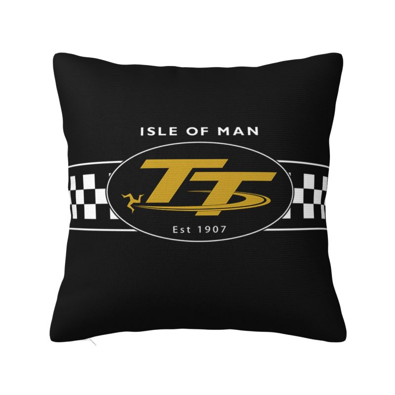 

Isle Of Man Tt Racing Luxury Pillow Cover Decoration Motorcycle Sports Chair Cushion 30x30cm 12x12in