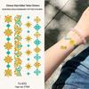 Chinese Style Waterproof Phoenix & Koi Tattoo Sticker - Long-lasting, Aesthetic Dunhuang Design for Arm & Collarbone