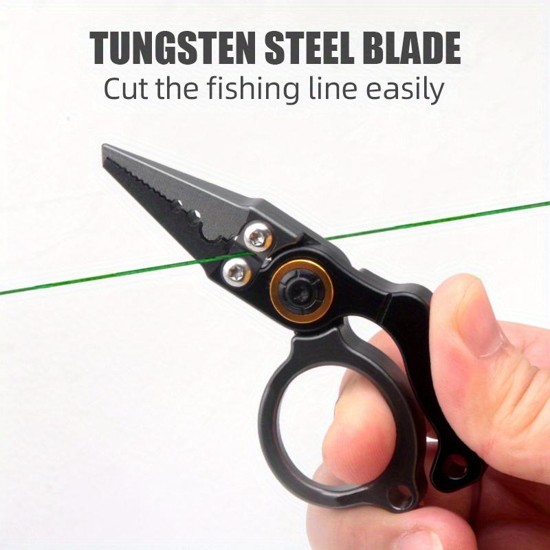 1 pz Pinze da Pesca in Alluminio Acqua Salata, Set Attrezzatura da Pesca in Surf, Multi-Tool da Pesca Rimuovi Amo Filo da Pesca Intrecciato