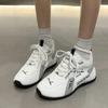Tênis da Moda Feminino Outono Moda Senhoras Tênis Casual Malha Respirável Cadarço Sapatos Esportivos Femininos Plataforma Caminhada Sapato de Grife