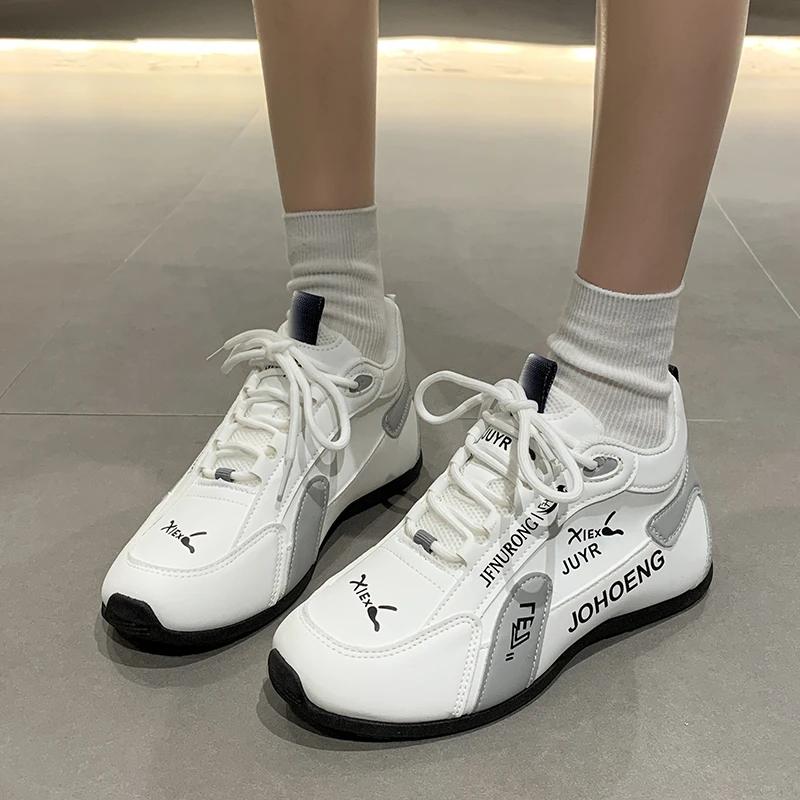 Fashion Sneakers Women Autumn Fashion Ladies Casual Sneaker Mesh Breathable Lace Up Women's Sports Shoes Platform Walking Designer Shoe