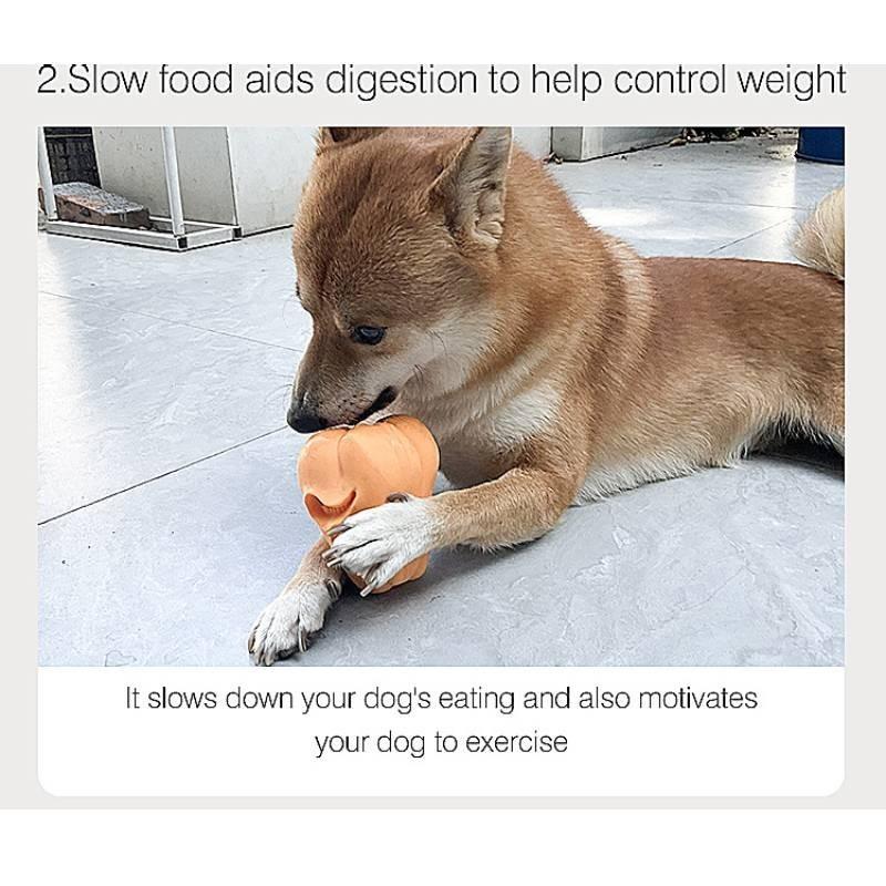 Durable Silicone Pet Food Toy Pumpkin Pirate Design For Dogs And Cats Anti-bite