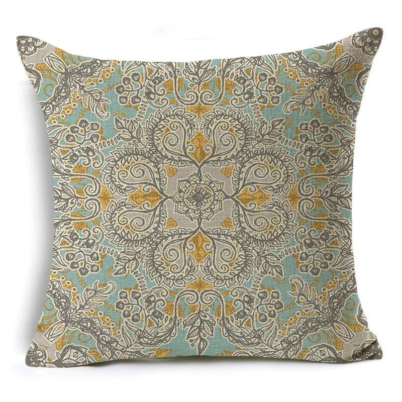 Geometric Cushion Cover Creative Simple Office Linen Pillow Case Modern Style Waist