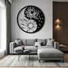 Metal Yin Yang Sun Moon Art Sculpture Home Decor