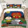 3Pcs Snoopy Charlie Brown Halloween Bedding Set Quilt Cover Pillowcase Home Christmas Halloween Gift 1 Duvet Cover 2 Pillowcase S1488