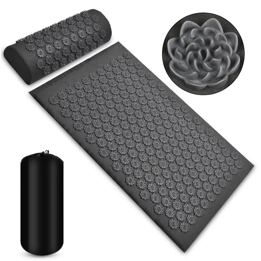 Shiatsu Acupressure Mat Spike Massage Pad Kuznetsov's Applicator Sport Fitness Cushion Pillow Massager Yoga Mat Pilates Exercise