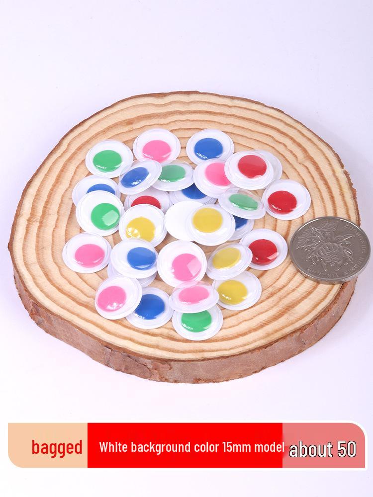 Kids' DIY Colored Eye Stickers for Crafting: Animal-Themed Black and White Eyeballs