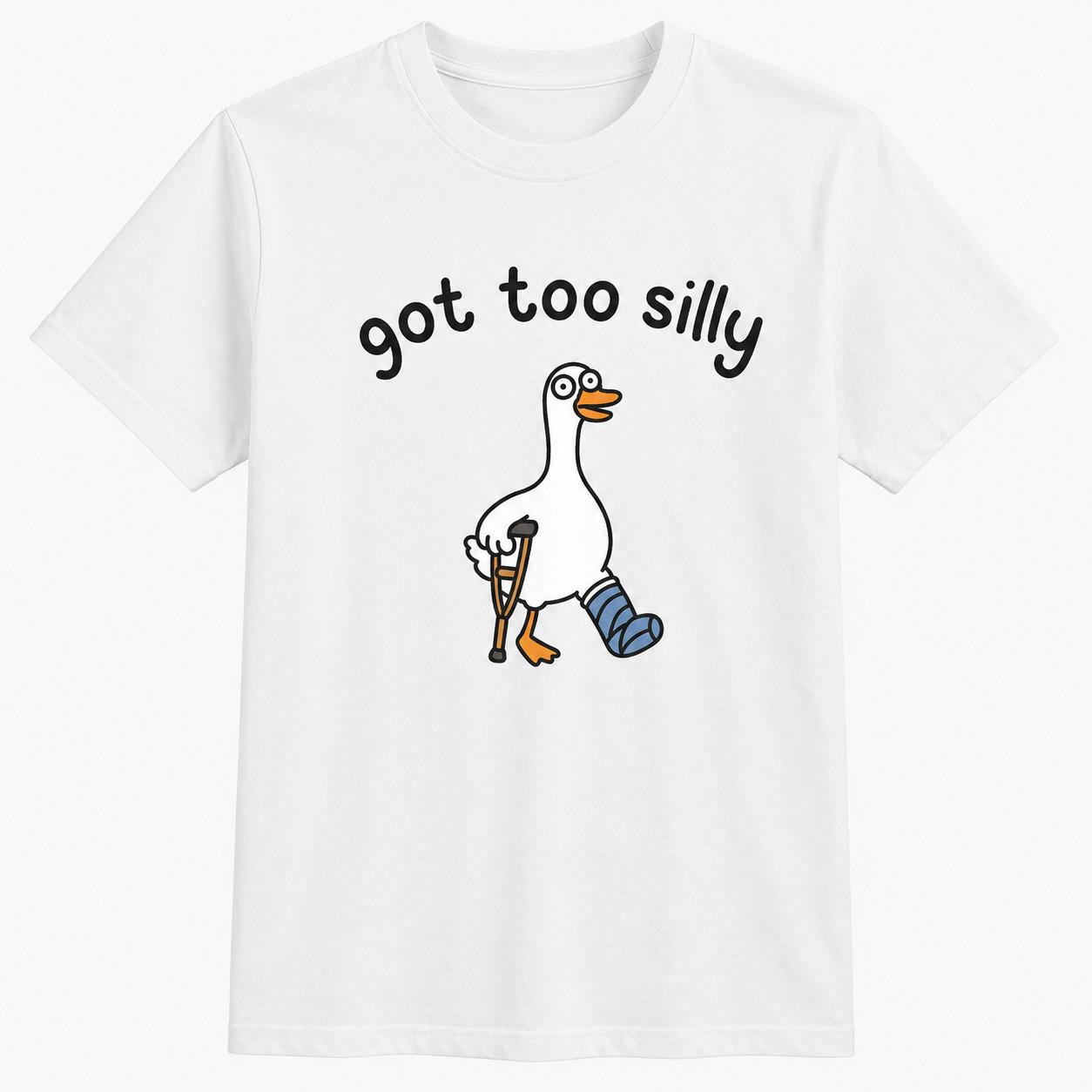 Got Too Silly Vintage Funny Goose Animal Humor Quote S разноцветный