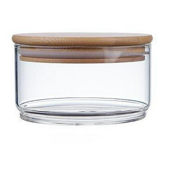 Transparent Glass Salad Bowl & High Borosilicate Storage Jar for Fruits and Snacks