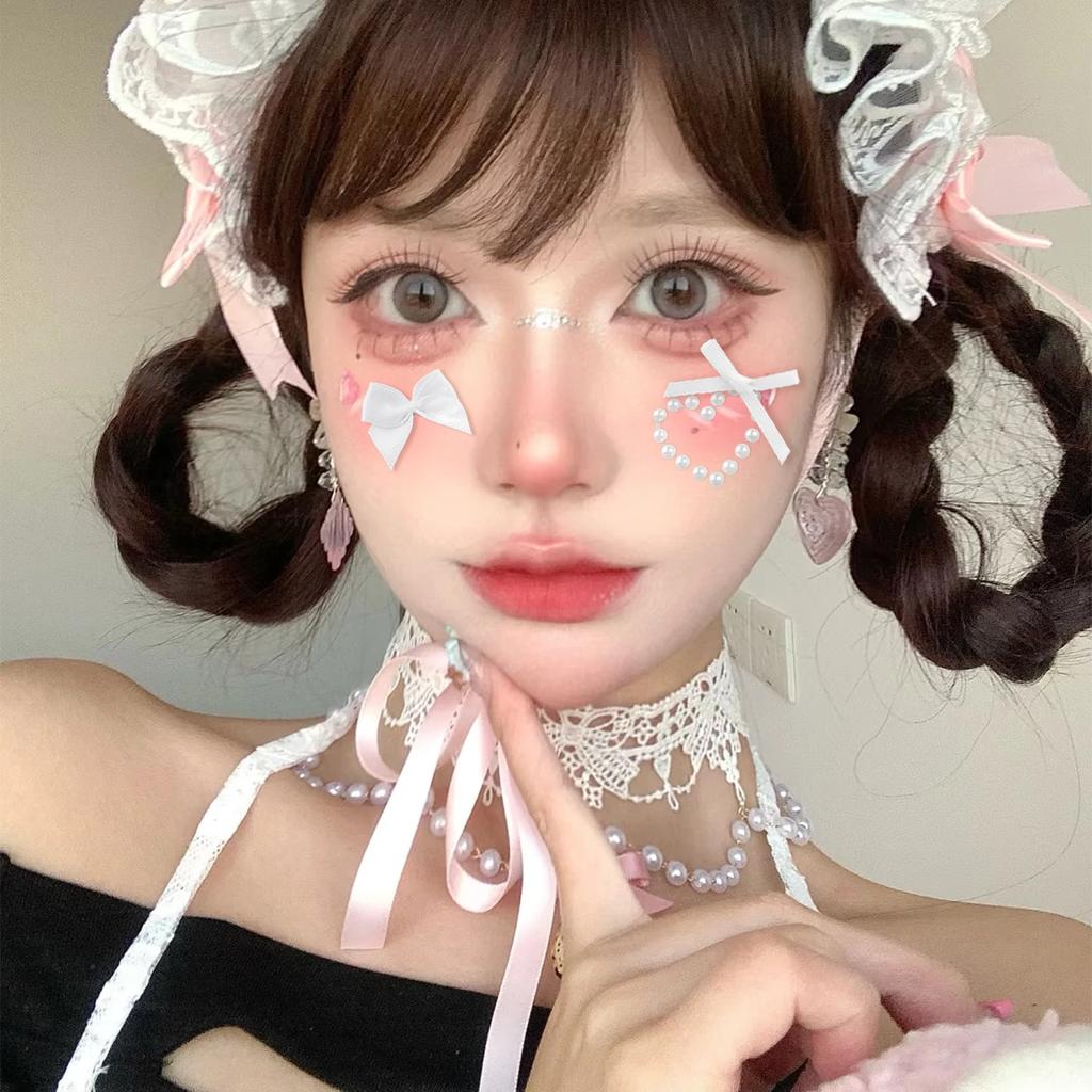Gesichtsaufkleber Strassband Schleife DIY Augen Gesicht Make-up Aufkleber Einfach zu tragen Schleifen Temporäre Tattoo-Aufkleber Make-up-Werkzeug