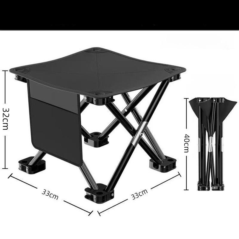 Camping folding chair portable train high-speed rail no seat art sketching fishing lightweight folding stool small Mazza
