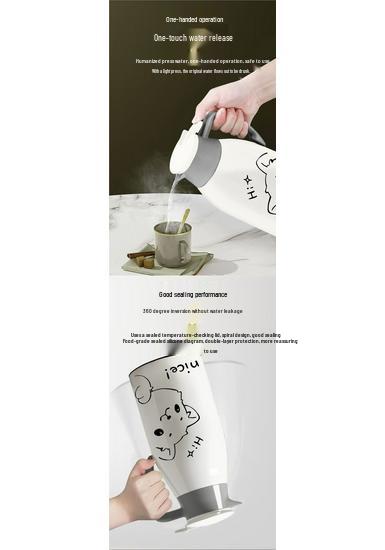 Large Capacity Dormitory Kettle: Glass Liner Thermos for Students