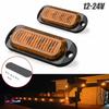 2pcs Yellow LED Side Marker Clearance Light Orange Lamp Indicator 12V-24V Truck Trailer Caravans Replacement Accessories