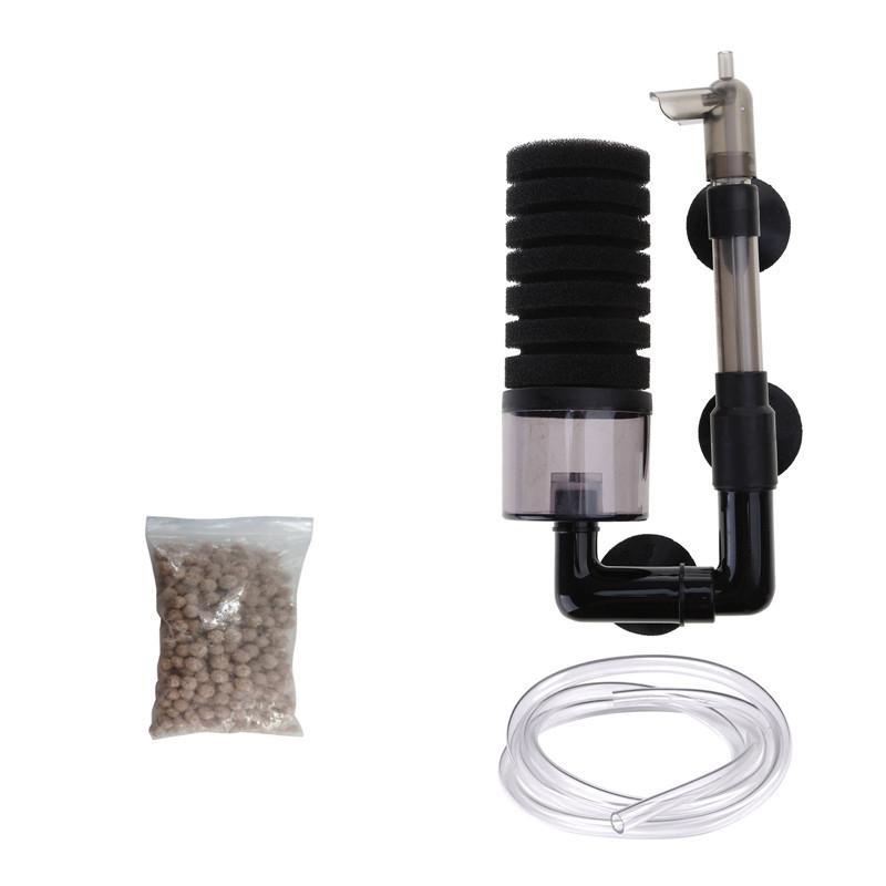Aquarium Biochemical Sponge Filter Sponge Foams Filter with Suction Cups Quiet for Small Medium Fish Tanks