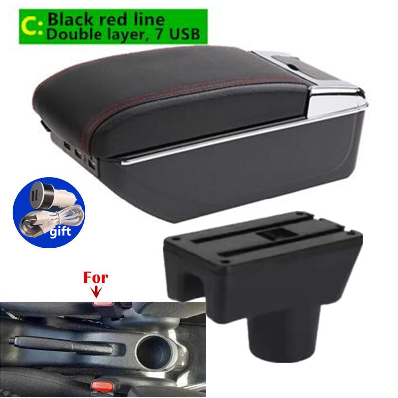 For Mitsubishi Space Star Armrest Box For Dodge Mitsubishi Attrage Mirage Car Armrest Storage Box with USB Car Accessories