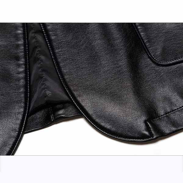 Large Size 7XL Leather Suit Loose Lapels Leather Jacket Men's Plus Size Leather Casual Suit Jacket