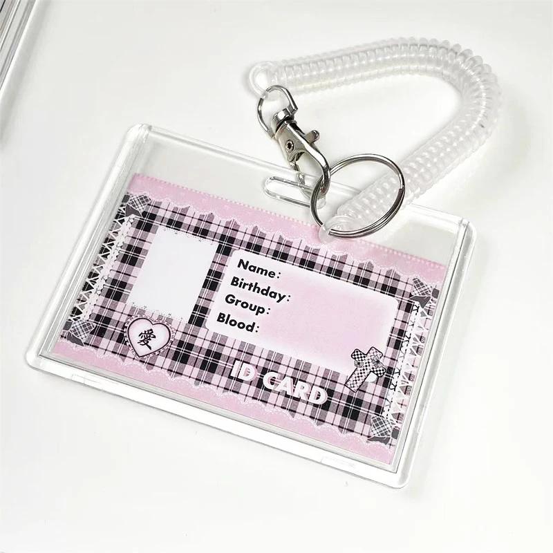 Photocard Holder Idol Photo Protector Photo Binder Idol Photo Sleeves Holder Pearl Keychain Student Stationery Supplies