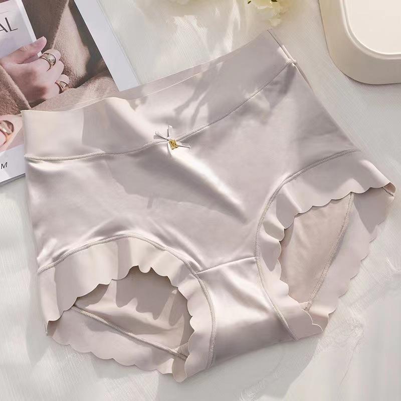 Large size seamless comfortable breathable underwear basic cotton underwear soft comfortable mid-waist briefs spot