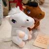 28cm Kawaii Hand Plush Horse Toy Puppet Stuffed Pillow Soft Animal Creative Gift for Kids Birthday Party Game
