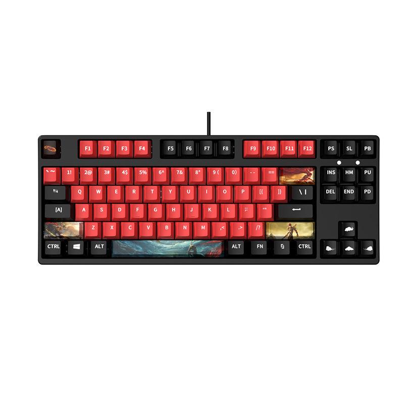 Wukong Theme 87-Key Wired Small Mechanical Gaming Keyboard for Office and Esports