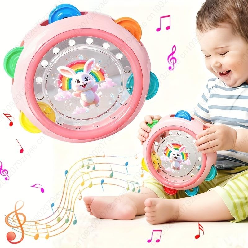 Non-Toxic Handheld Tambourine | Hand Percussion Instrument For Music Education Gifts And Grasp Rattle Music Education Party Gift