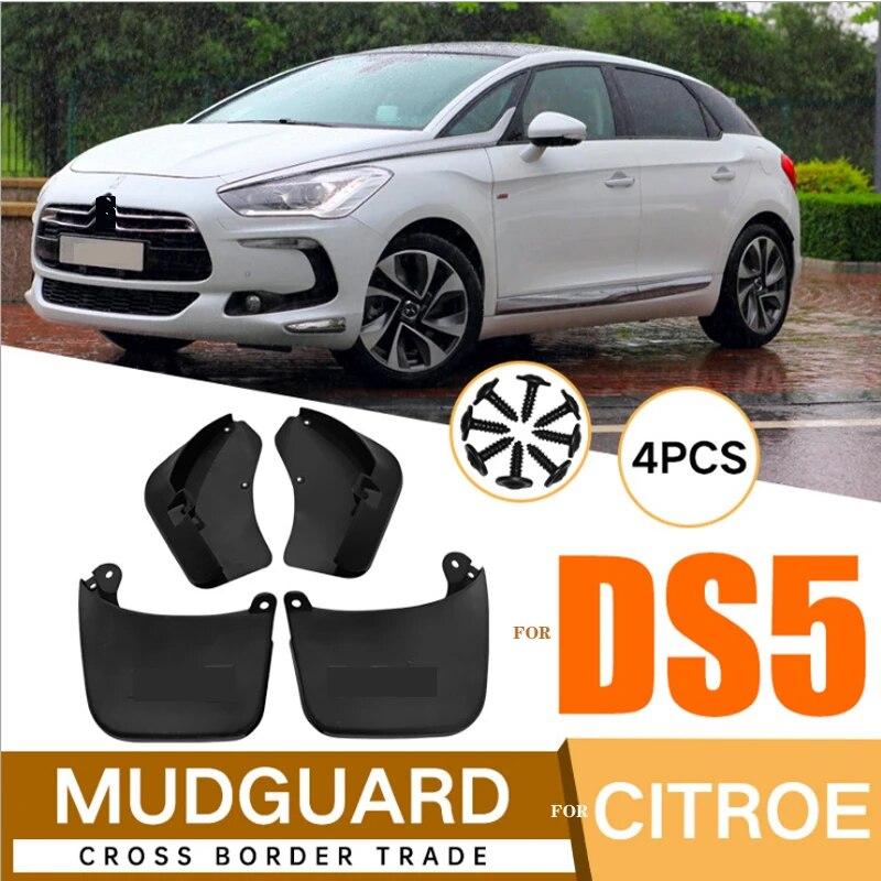 4 PCS Car Mudflap for Citroen DS 5 DS5 2011- Fender Mud Guard Flaps Mudguards Accessories 2012 2013 2014 2015 2016 2017 2018