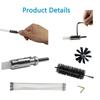 Replacement Cleaning Set Brush Head Rod Hex Wrench Adapter Electric Rotary Sweeper Chimney Fireplace Cleaner Tools