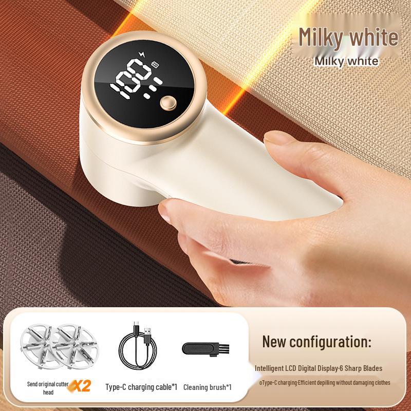 Rechargeable Lint Remover: Compact Home Appliance with Digital Display