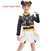 Kids K-pop Rumi Zoey Mira Cosplay Huntrix Costume 3D Print Demon Hunters Mira Stage Costumes Child Halloween Party Clolthes Set
