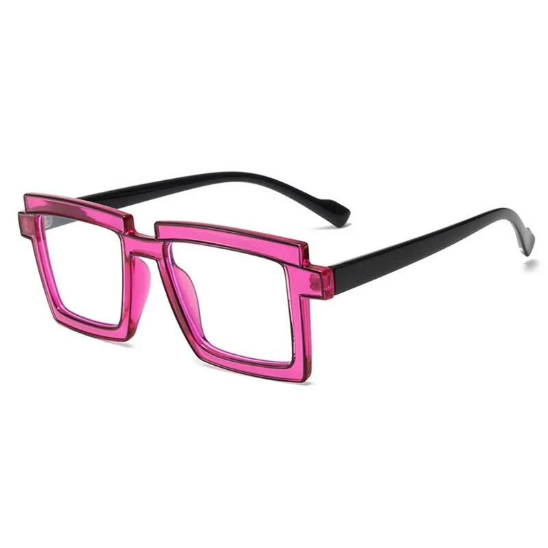 New TR90 Rectangular Anti-Blue Light Glasses Comic Cartoon Two-Dimensional Eyewear Party Trendy Photograph Ornament Glasses