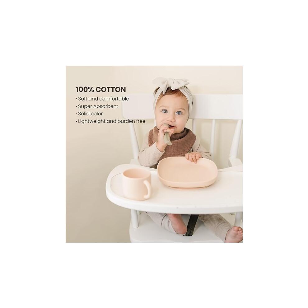 10x Suitable For Various Occasions Muslin Feeding Bibs Easy To Clean