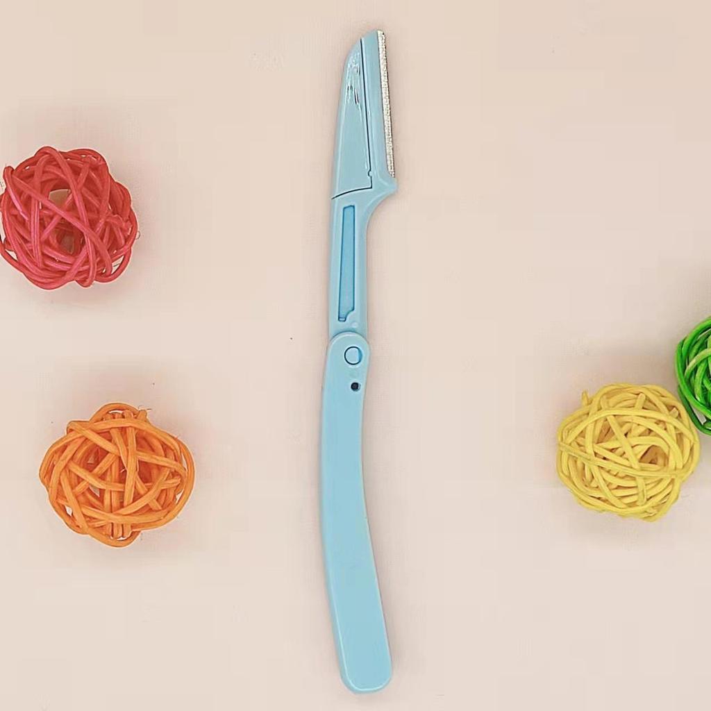 Portable Safety Folding Eyebrow Razor for Beginners - Stainless Steel Blade, Makeup Tool