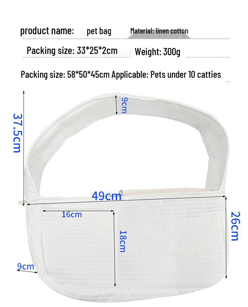 Foldable Cat & Dog Crossbody Backpack - Large Capacity, Portable & Single Shoulder Design for Outings
