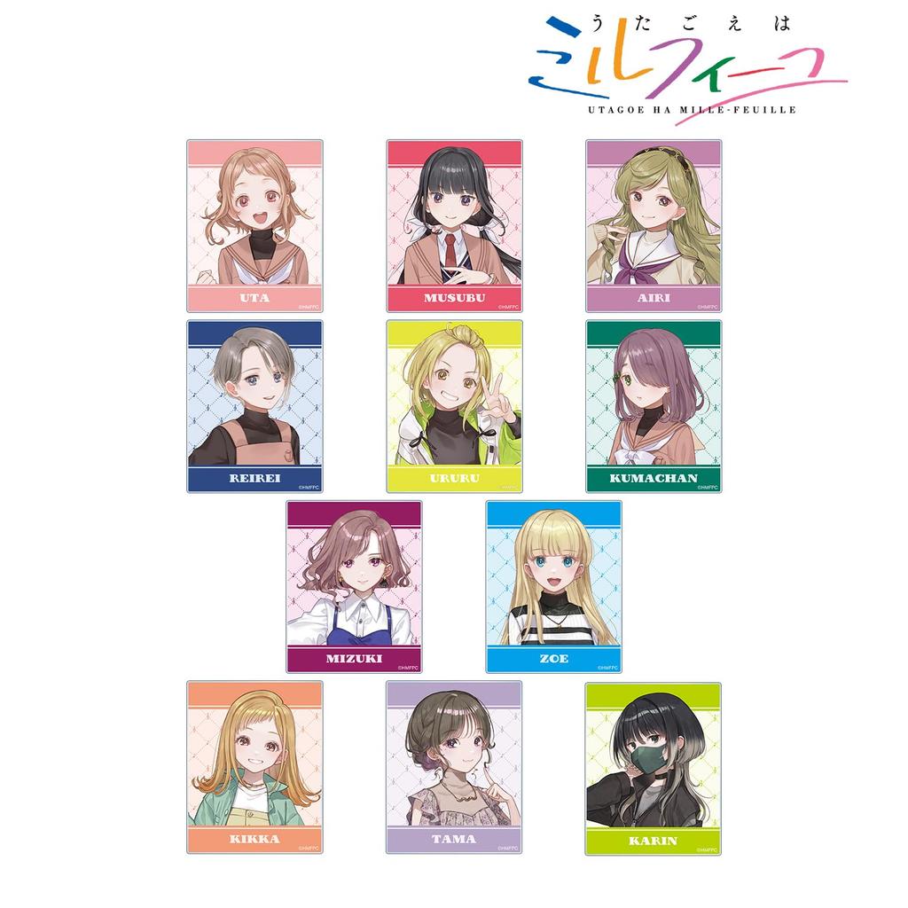 TV Anime Wa Trading Acrylic Cards Box of 11 "Utagoe Mille-feuille"