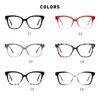 0 -0.5 -0.75 To -6.0  Anti Blue Rays Oval Prescription Spectacles With Cylinder Vintage Spring Hinge Short-Sight Eyewear