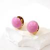 Color Round Ball Ear Buckle Simple Contrasting Earrings Women's Jewelry