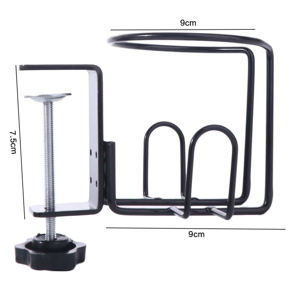 Anti Spill Clip on Table Cup Holder Horizontal Vertical Mount Desk Drinks Bracket  Home