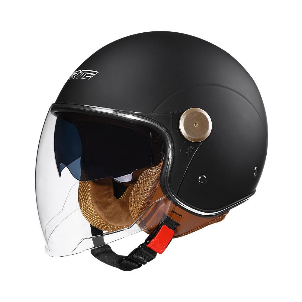 All-season Electric Vehicle Helmet for Men and Women, Dual-vision Safety Half Helmet