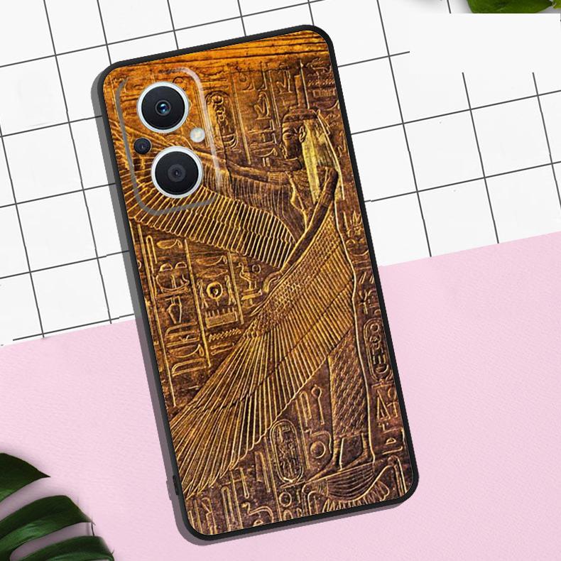 Egypt Pharaoh Mural Case For OPPO Reno 11 12 13 F 8T 7 8 10 Pro OPPO Find X8 Pro X3 X6 Pro X5 Lite Cover Coque