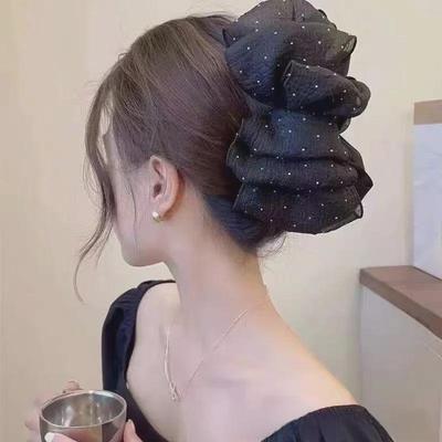 Multi-layered Butterfly Hair Clip for Women - Elegant Mesh Shark Clip for Back of Head